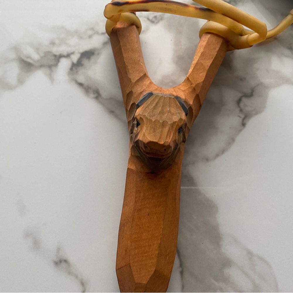 Hand carved Native American Slingshot - Picture 4 of 5